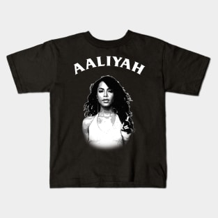 Aaliyah - Engraving Style Kids T-Shirt